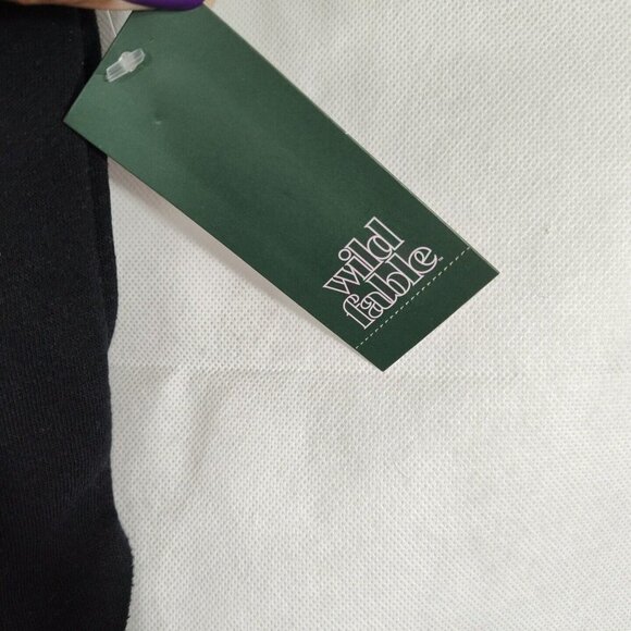 Wild Fable Black Sweats Shorts Women Size XS Raw Hem Pullon Drawstring NEW - Picture 2 of 7